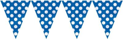 37628 royal blue dots flag banner